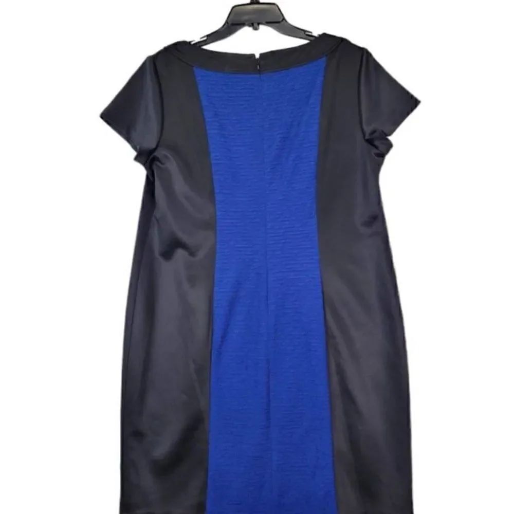 London Style Colorblock Scoop Neck Stretch Sheath Dress NWOT